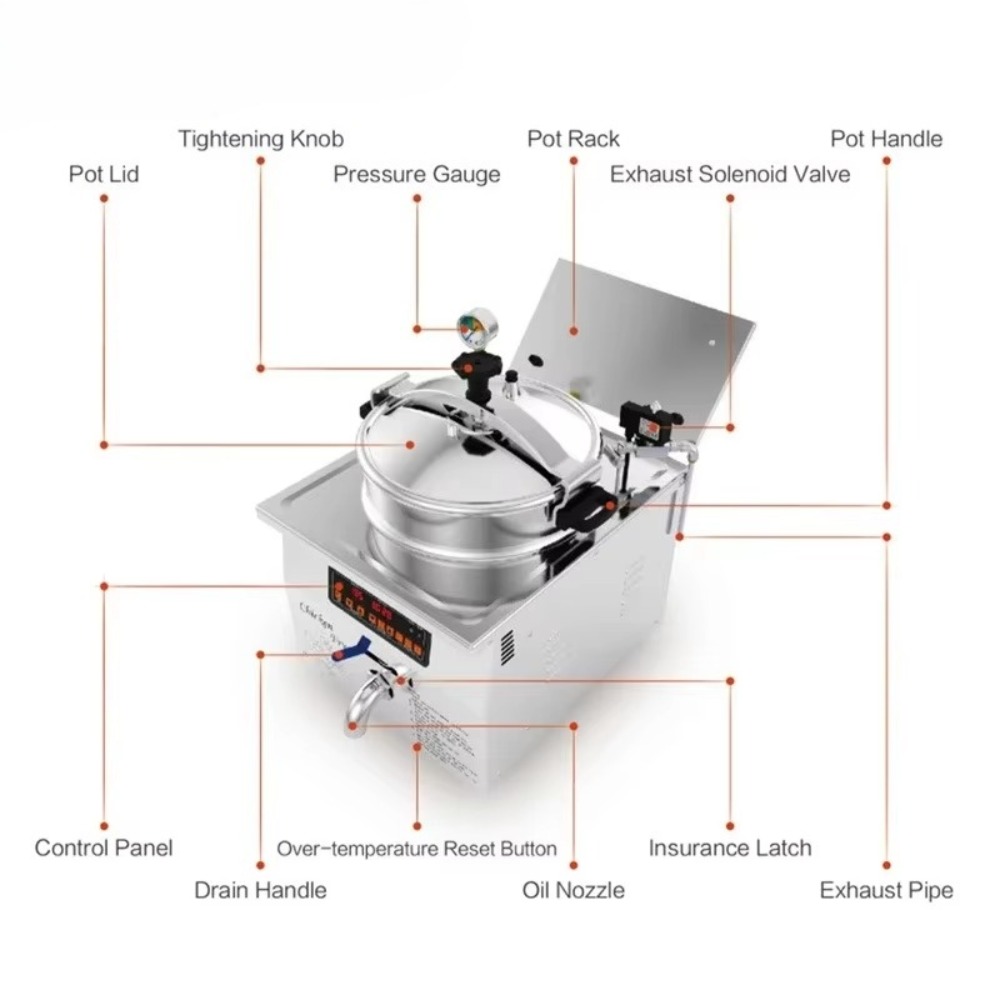 Air Fryer - 산업용 연속 진공 프라이어 무유 전기
