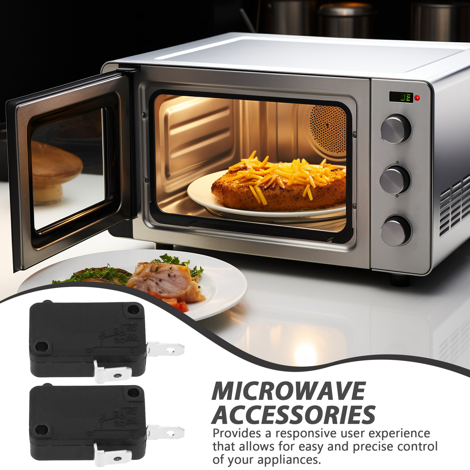 Microwave Oven - 2개입 마이크로 스위치, 2핀, 평상시 개방형,