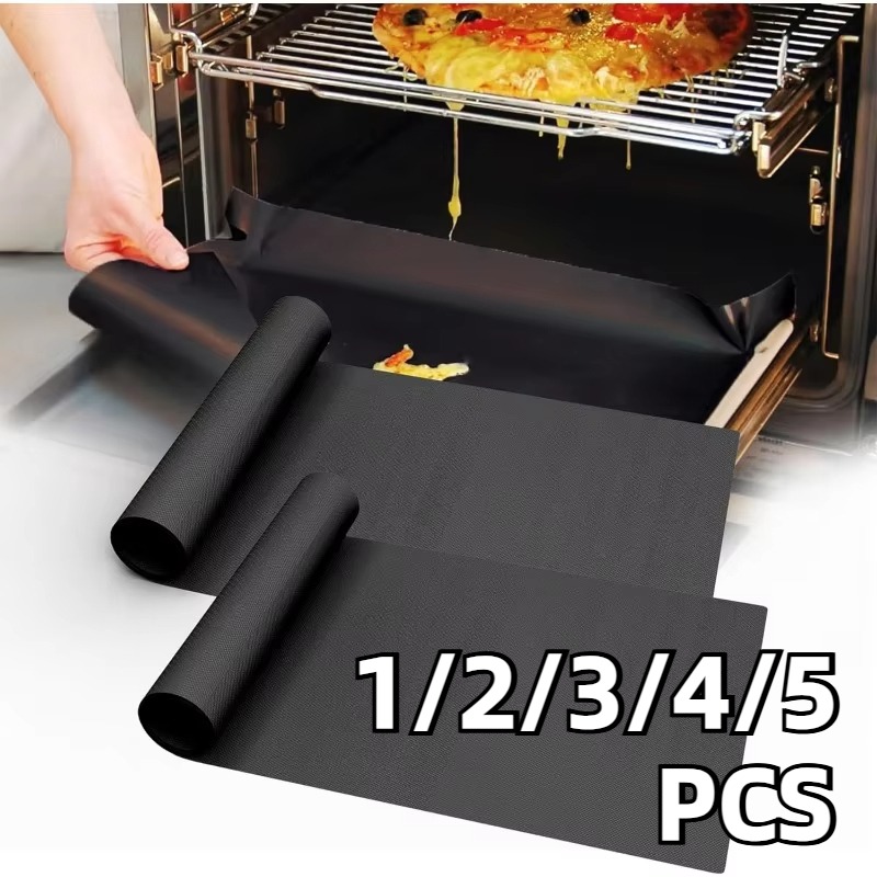 Microwave Oven - 1/2/3/4/5PCS 블랙 바베큐 그릴 매트 오븐