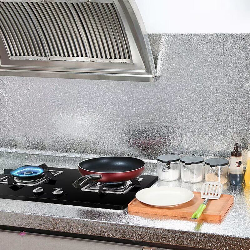 주방 벽 스티커 자가 접착 알루미늄 호일 기름 방지 벽 - Kitchen Appliances Cabinet 리뷰 및 가격