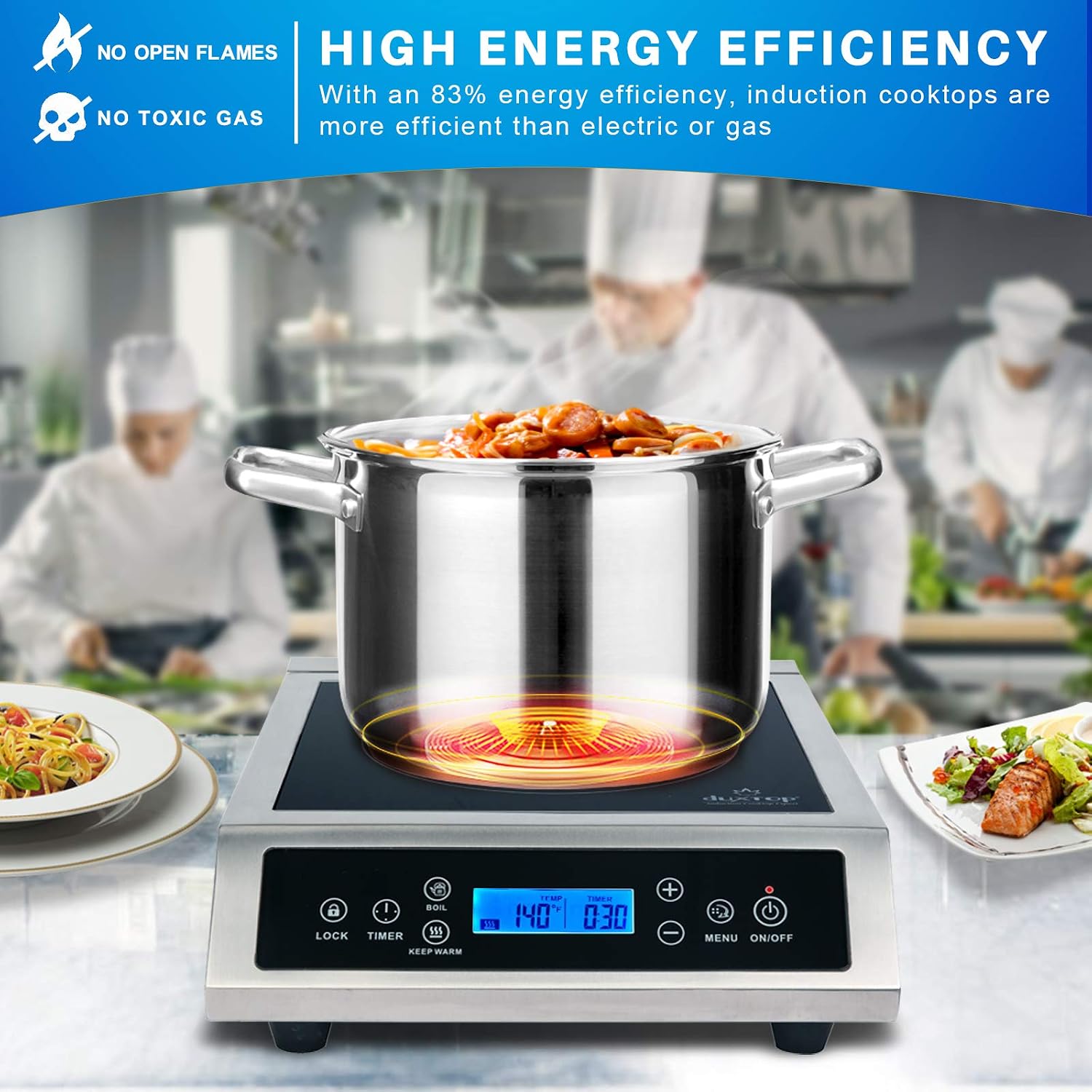 전문가용 휴대용 인덕션 쿡탑, 상업용 레인지 카운터탑  - Induction Cooktop Portable 리뷰 및 가격