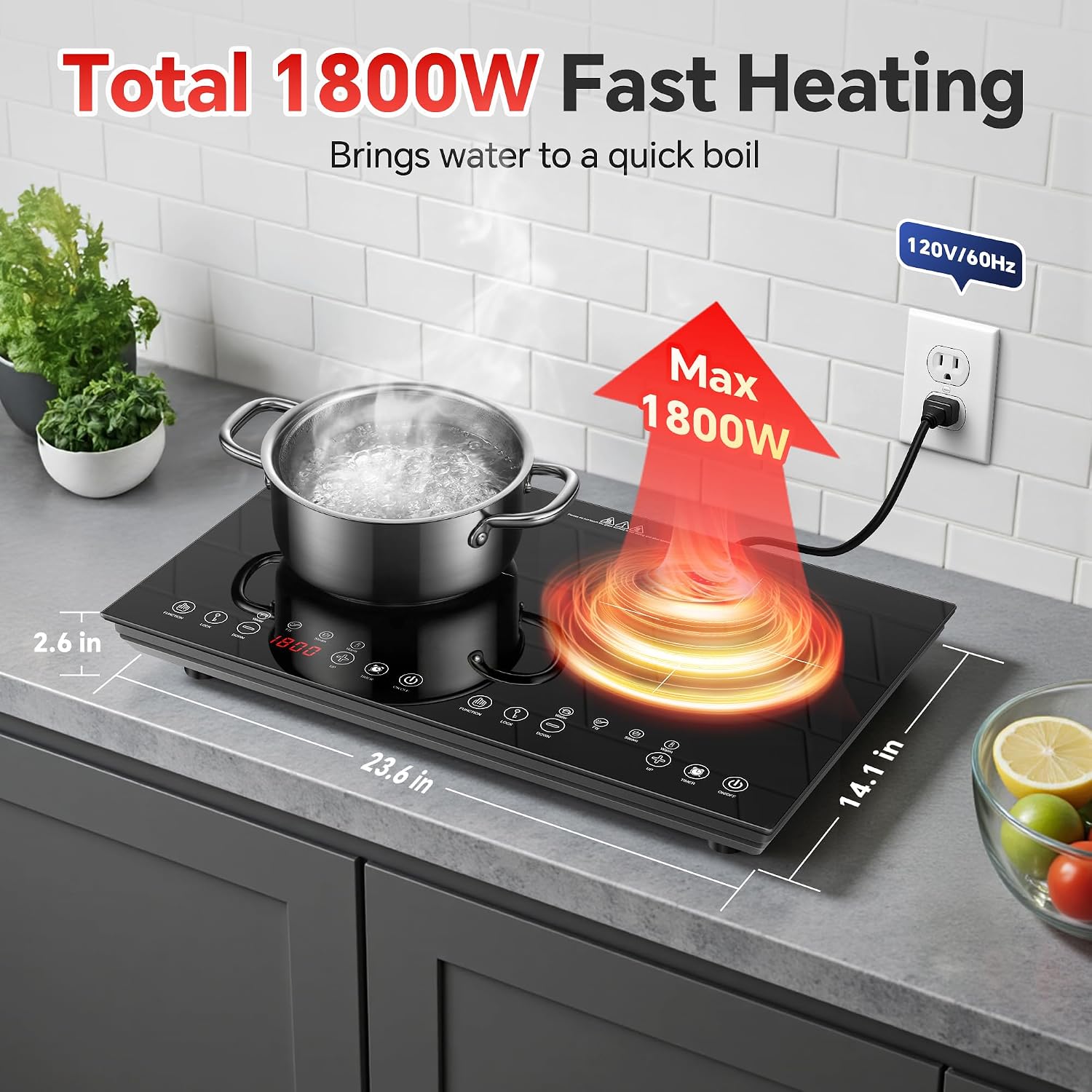 휴대용 인덕션 쿡탑 2구 - 1800W 더블 인덕션 쿠 - Induction Cooktop Portable 리뷰 및 가격