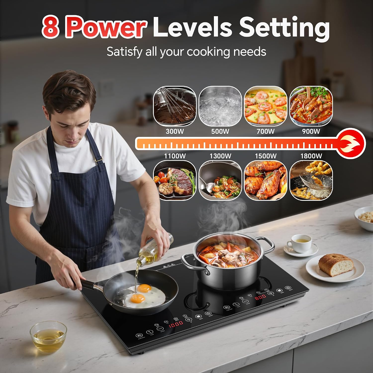 휴대용 인덕션 쿡탑 2구 - 1800W 더블 인덕션 쿠 - Induction Cooktop Portable 리뷰 및 가격