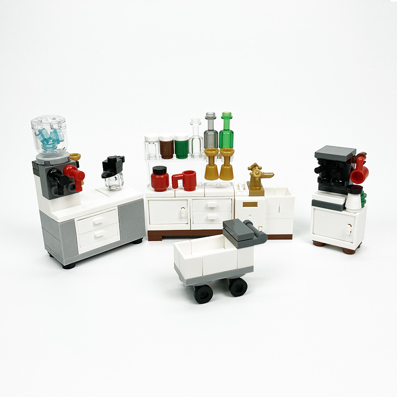 MOC 블록 창의적인 장난감 주방 가전 냉장고 캐비닛, - Kitchen Appliances Cabinet 리뷰 및 가격