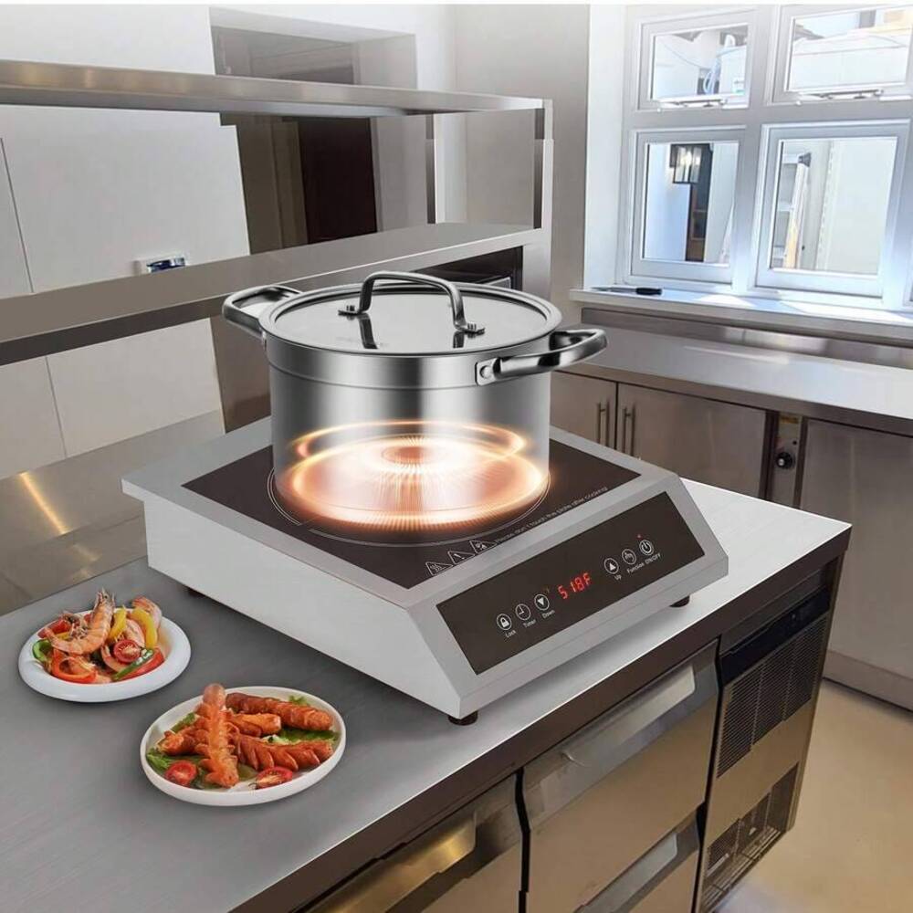 휴대용 쿡탑, 1800W 상업용 버너, 9가지 온도 설 - Induction Cooktop Portable 리뷰 및 가격