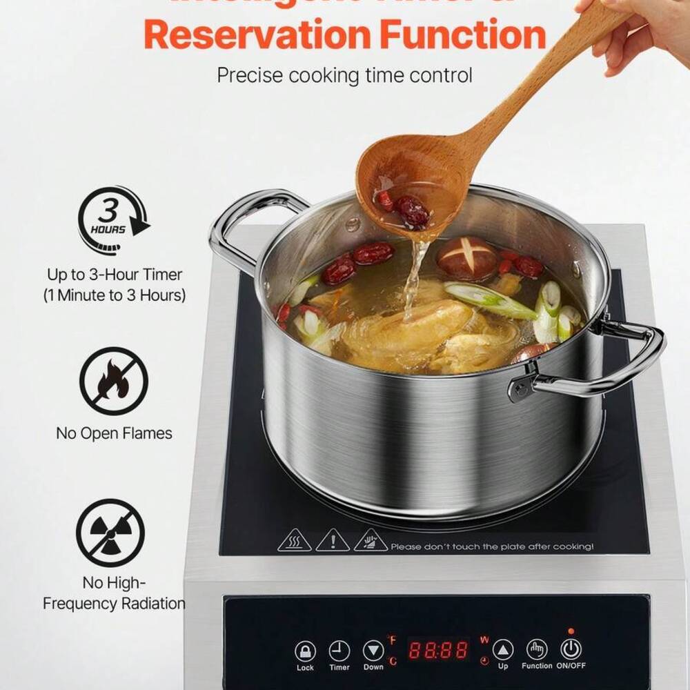 휴대용 쿡탑, 1800W 상업용 버너, 9가지 온도 설 - Induction Cooktop Portable 리뷰 및 가격