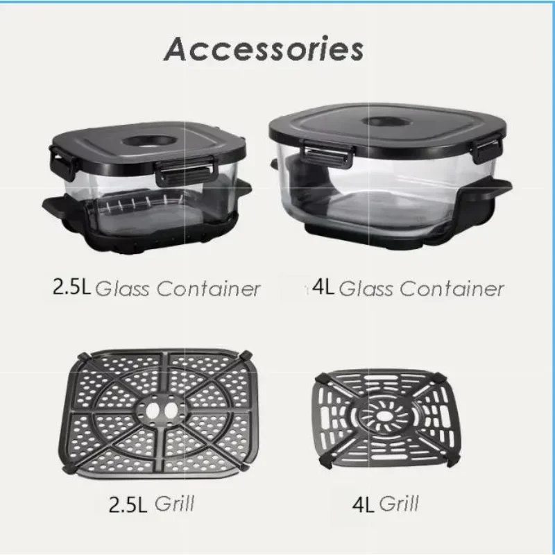 휴대용 에어프라이어 6 in 1 디지털 패널 이중 유리 - Air Fryer 리뷰 및 가격