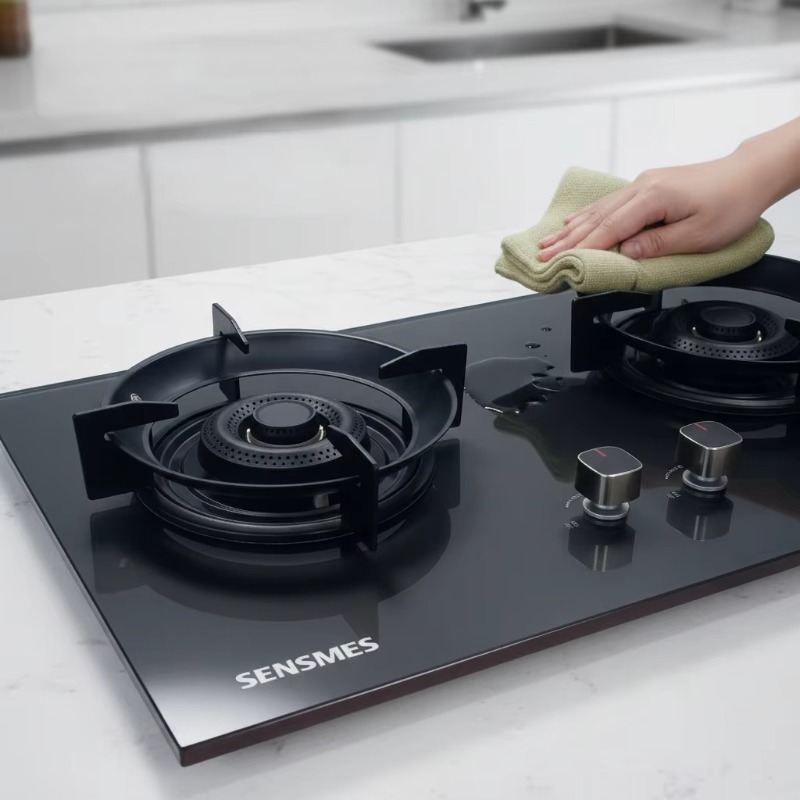 블랙 강화유리 패널 2구 빌트인 가스 쿡탑 주방 조리기 - Kitchen Appliances In 리뷰 및 가격
